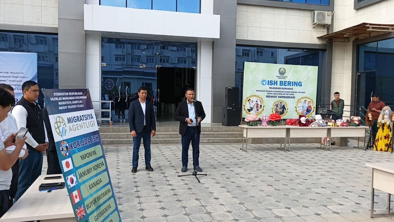 NAVOIY SHAHRIDA 200 DAN ORTIQ FUQAROLAR UCHUN NAVBATDAGI BANDLIK VA MEHNAT YARMARKASI TASHKIL QILINDI