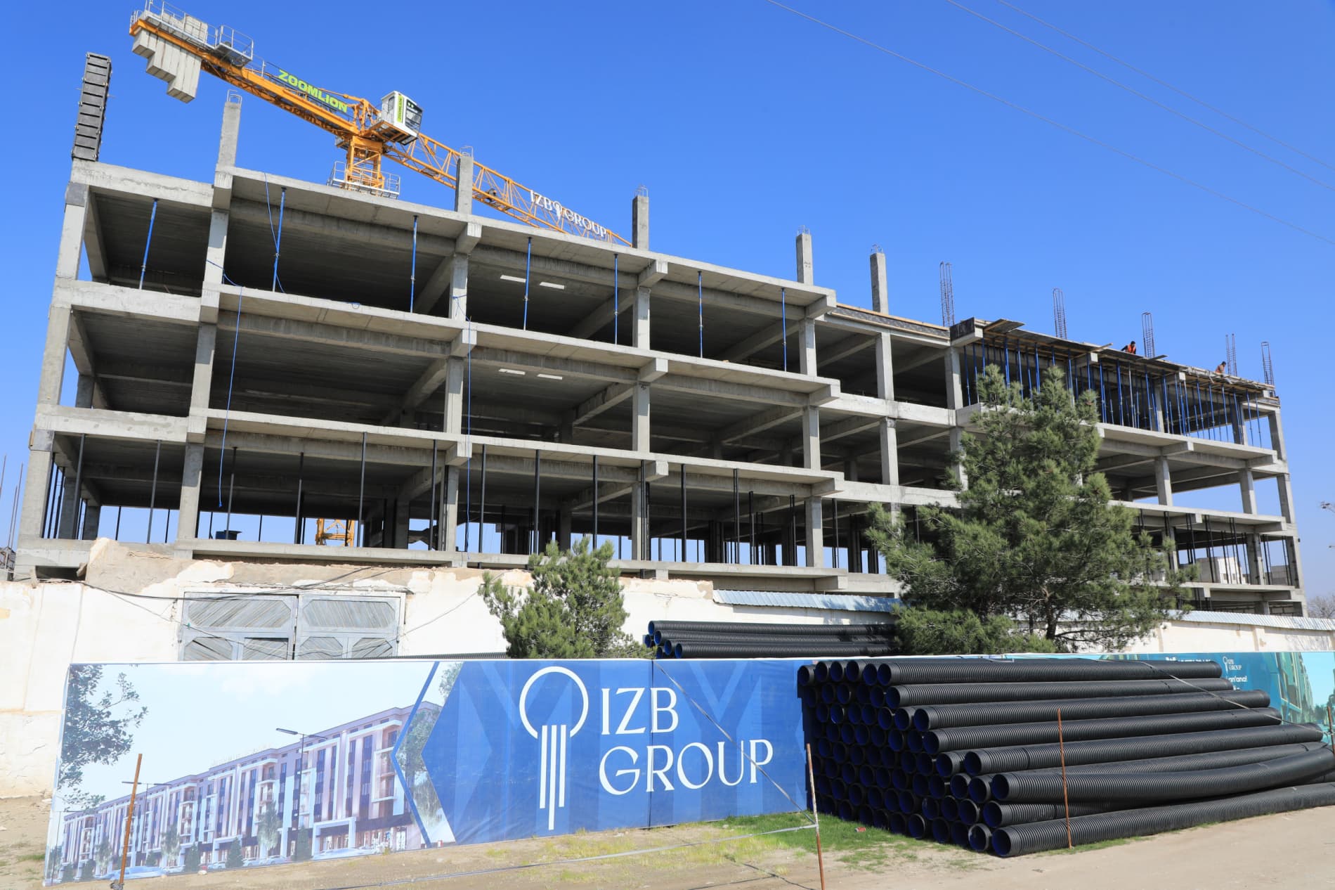 YANGI TURAR-JOY MAJMUASINING QURILISH ISHLARI KO‘ZDAN KECHIRILDI