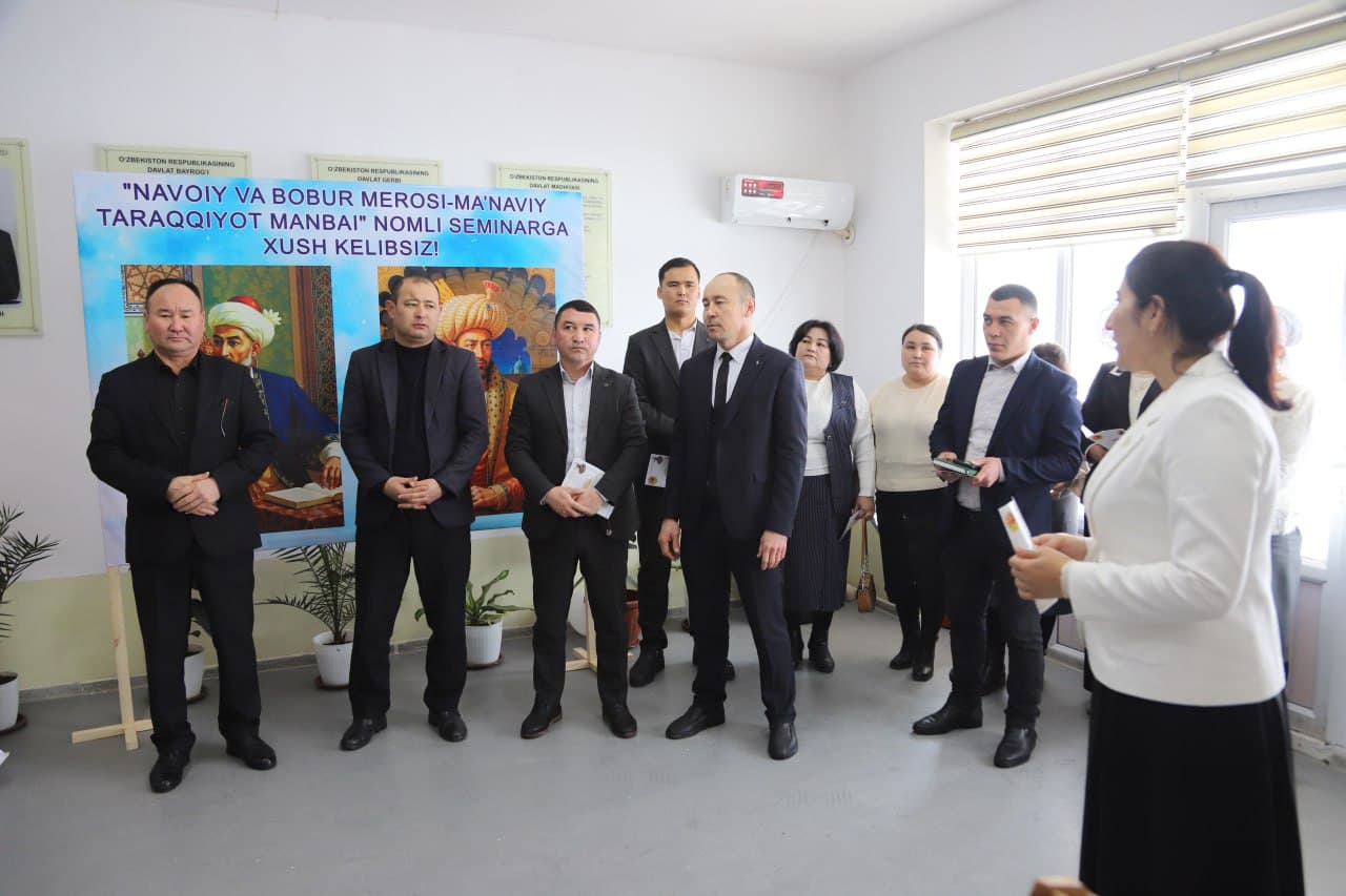 Alisher Navoiy va Zahiriddin Muhammad Bobur adabiy merosi – ma’naviyat xazinasi” mavzusida seminari tashkil etildi.