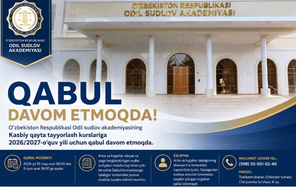 Qabul davom etmoqda