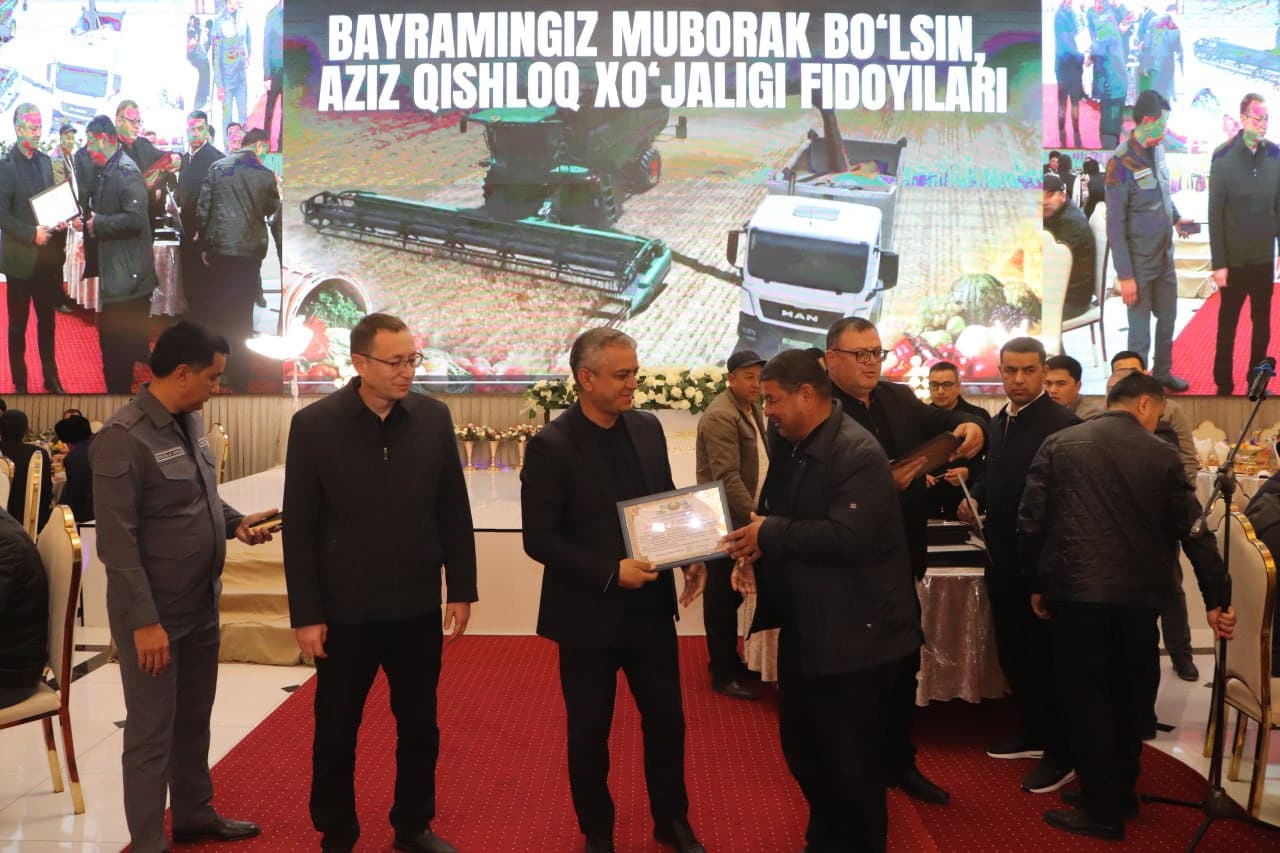Qamashi tumanida Qishloq xo‘jaligi xodimlari kuni munosabati bilan bayram tadbiri o‘tkazildi