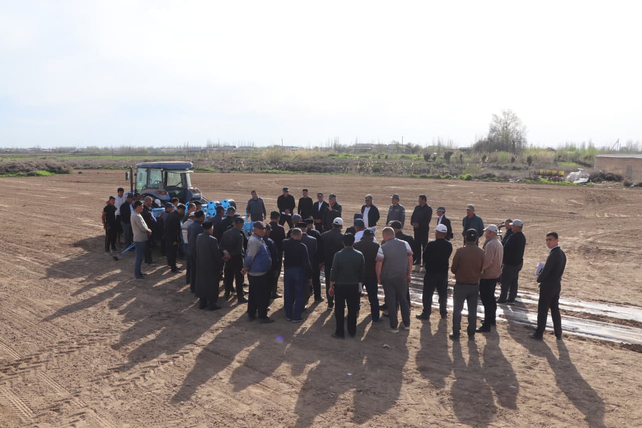 Qamashi tumanida chigit ekish bo‘yicha amaliy seminar o‘tkazildi