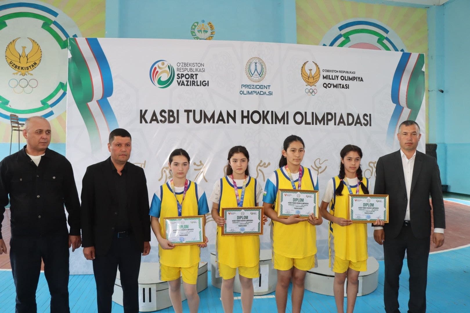 Kasbi tumanida “Prezident Olimpiadasi” doirasidagi sport musobaqalari g‘oliblari taqdirlandi
