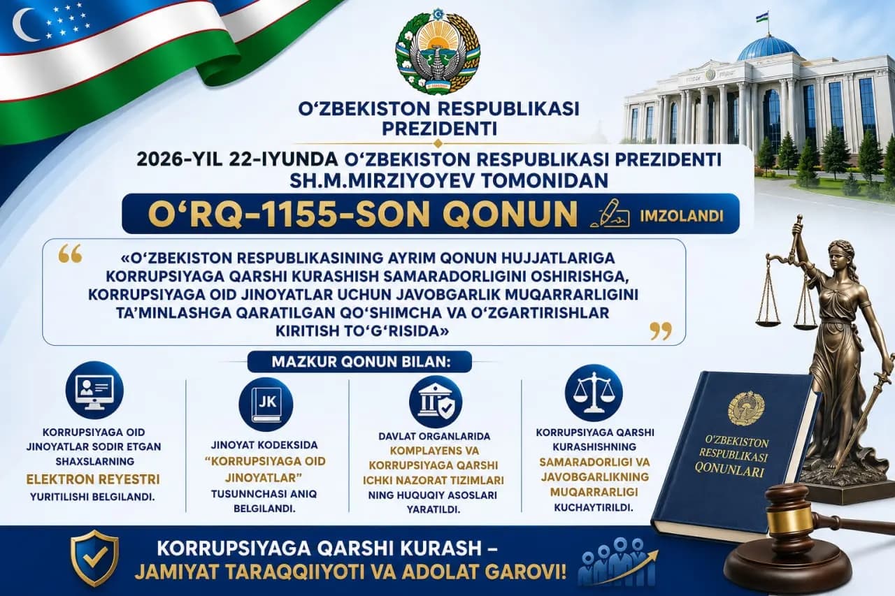 Korrupsiyaga oid jinoyatlar bo‘yicha