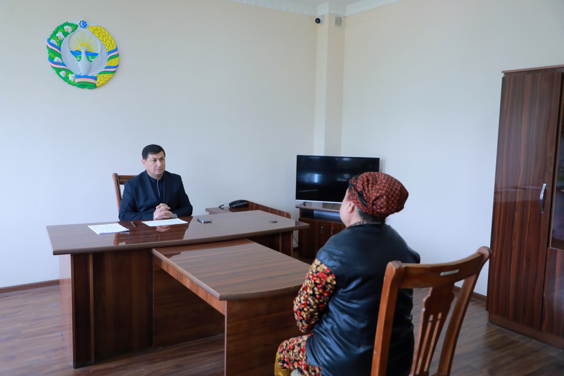 Bugun tuman hokimi Ulug‘bek Davlatovning navbatdagi fuqarolar qabuli o‘tkazildi.