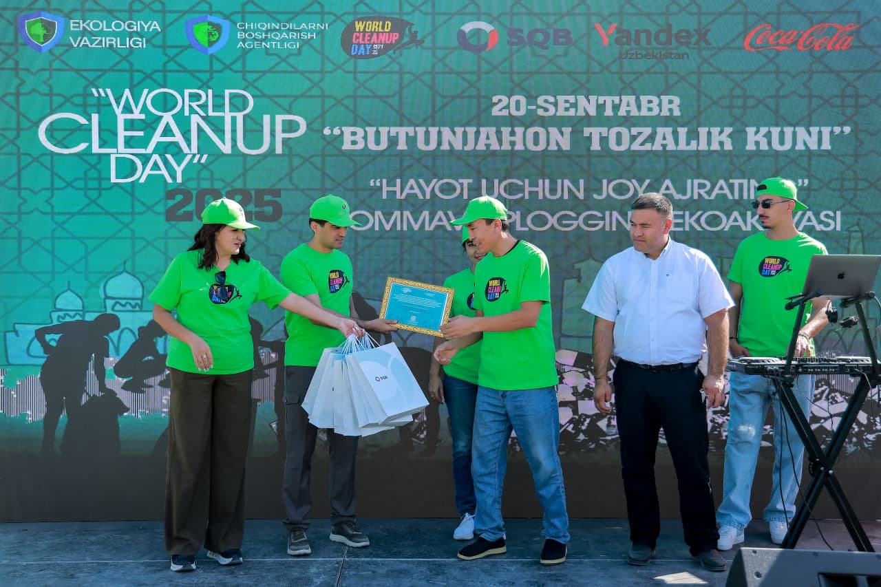“World cleanup day”: respublikamiz hududlari jami 55,7 tonna chiqindilardan tozalandi