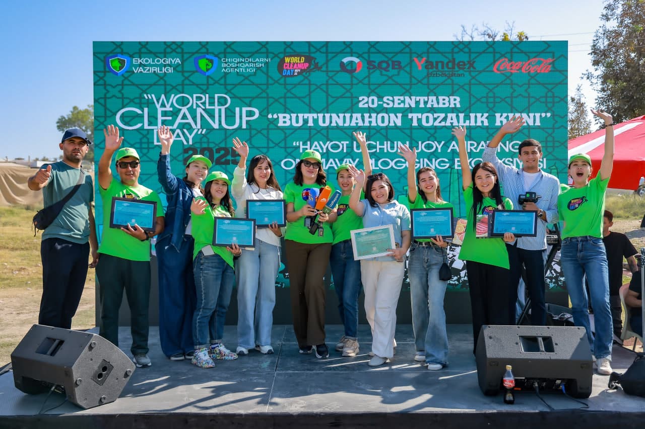 “World cleanup day”: respublikamiz hududlari jami 55,7 tonna chiqindilardan tozalandi