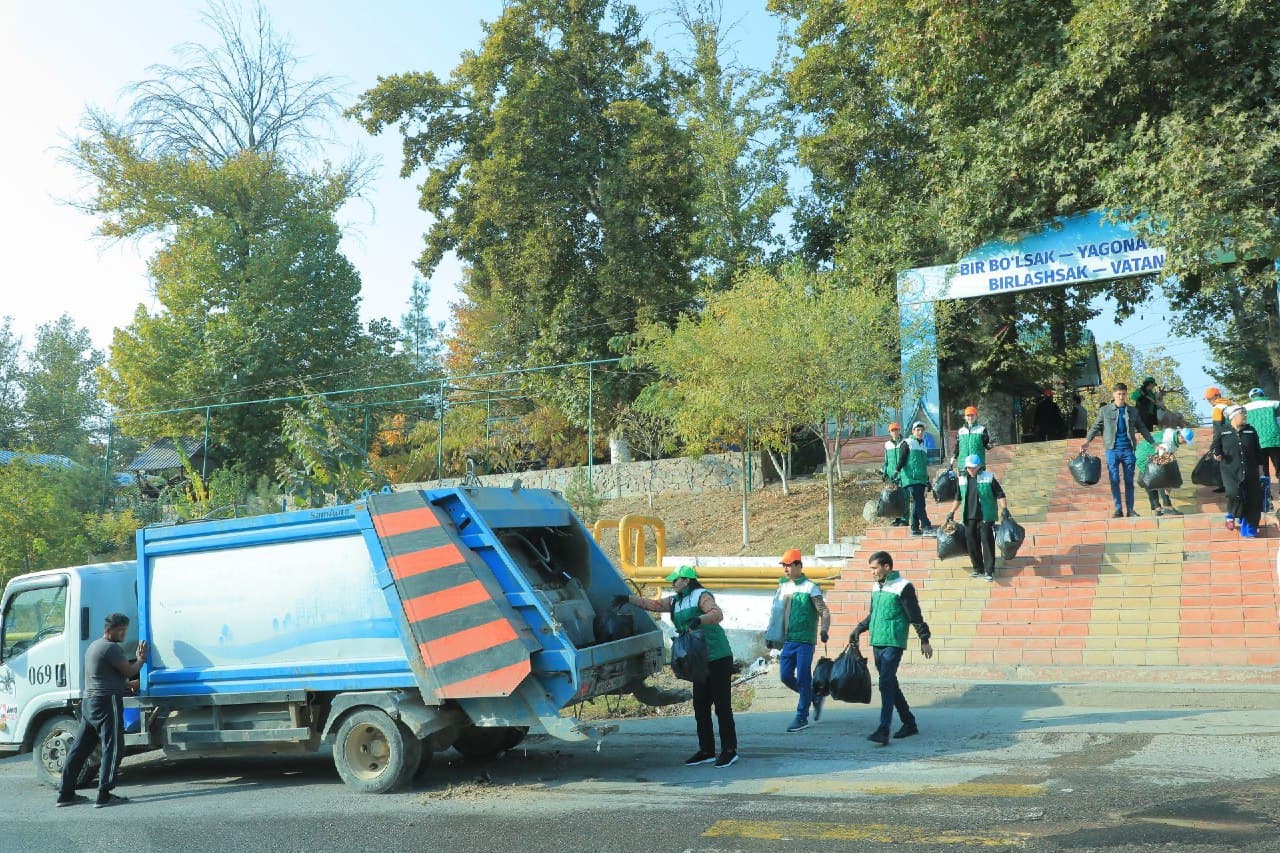 Tozalik oyligining dastlabki o‘n besh kunida hududlar 243 ming tonna chiqindidan tozalandi