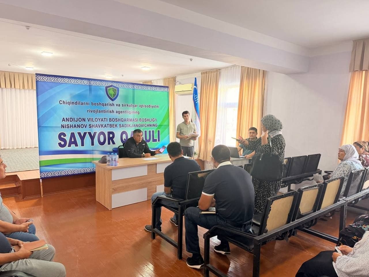 In Andijan, citizens' appeals regarding waste services were reviewed