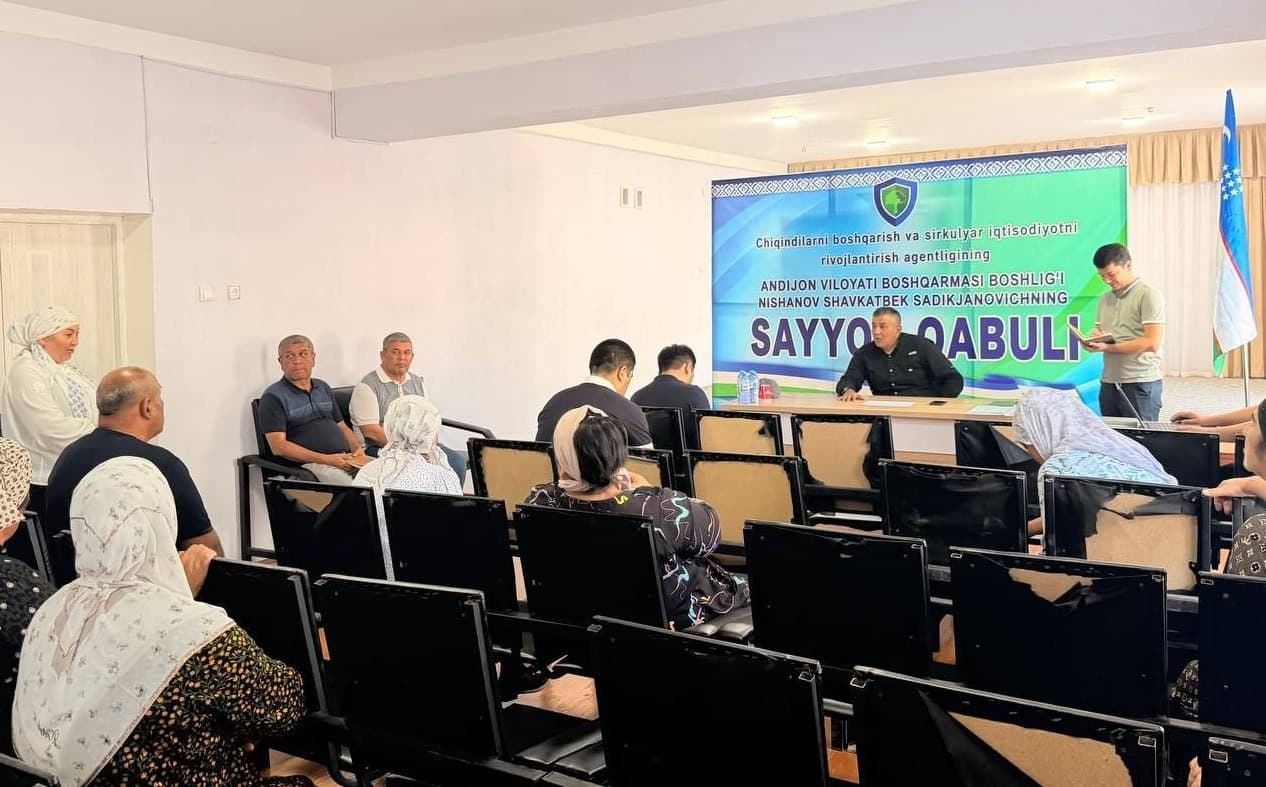 In Andijan, citizens' appeals regarding waste services were reviewed
