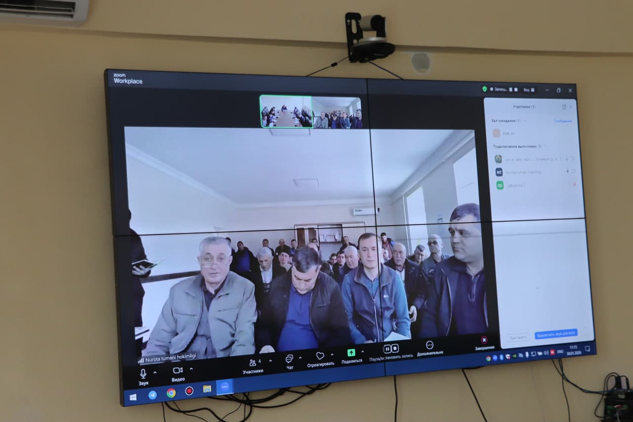 NUROTA TUMANI SUV ISTE’MOLCHILARI BILAN VIDEOMULOQOT O‘TKAZILDI