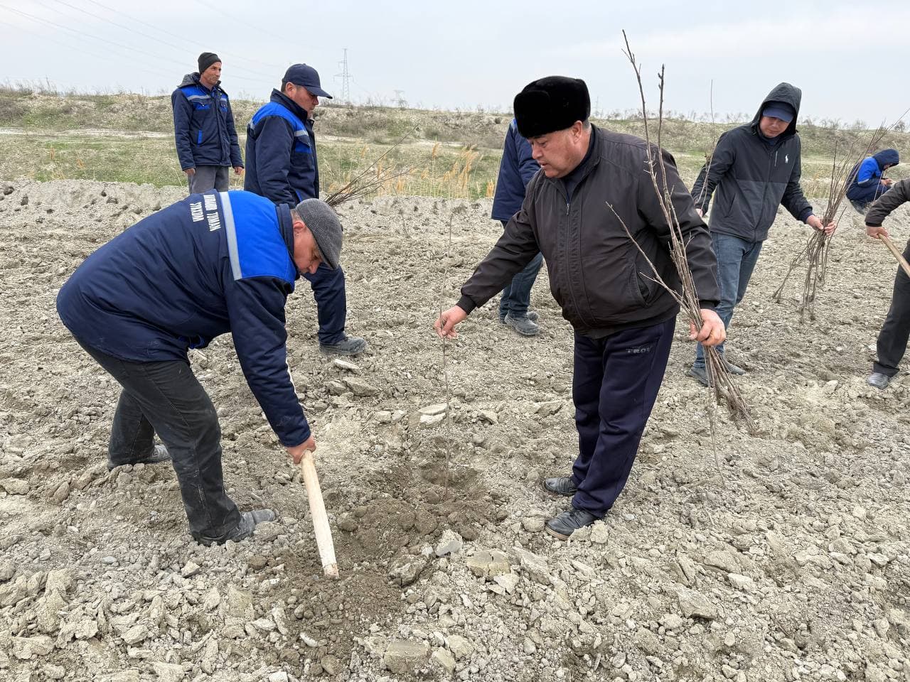 Navbahorda “Oq devor irmoq” kollektori bo‘yida yashil bog‘ barpo etildi
