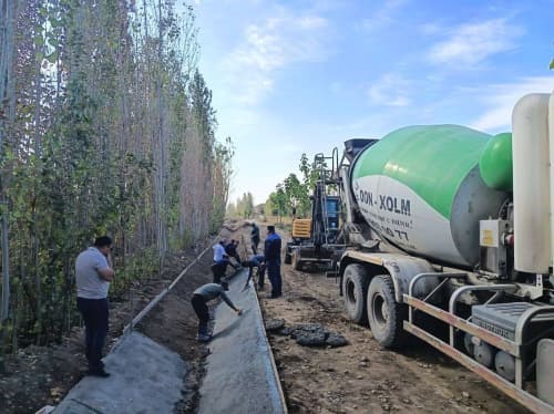 "Eski nishob" kanalining 1 kilometri betonlashtirilmoqda