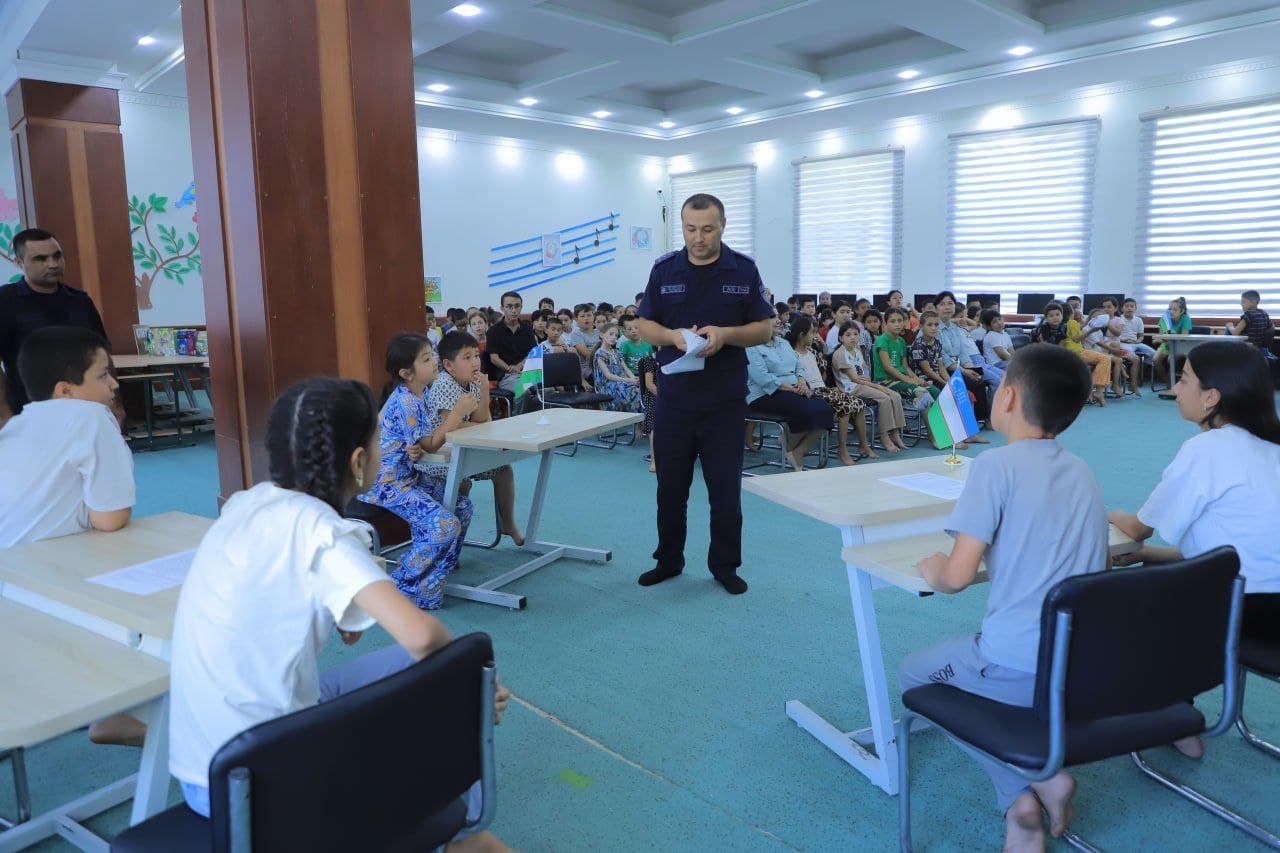 В лагере «Алпомиш» для детей провели занятие по пожарной безопасности