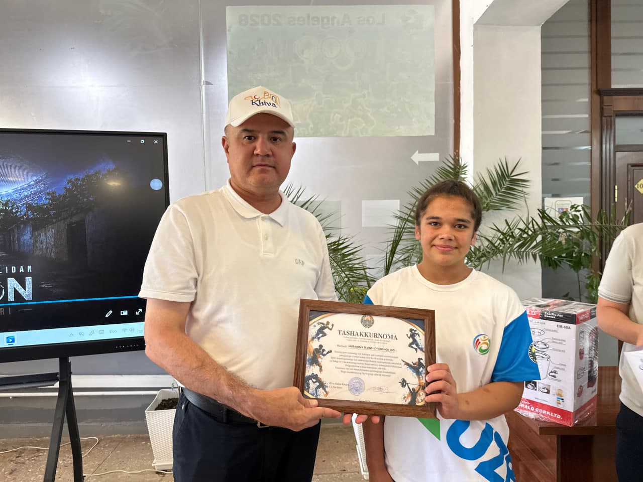 Youth Day: Mayor of Khiva Meets Talented Athletes and Champion Footballers
