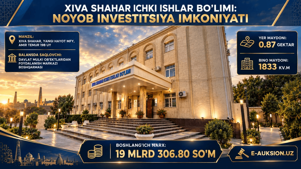 Three-Storey Non-Residential Building for Sale in Central Khiva!