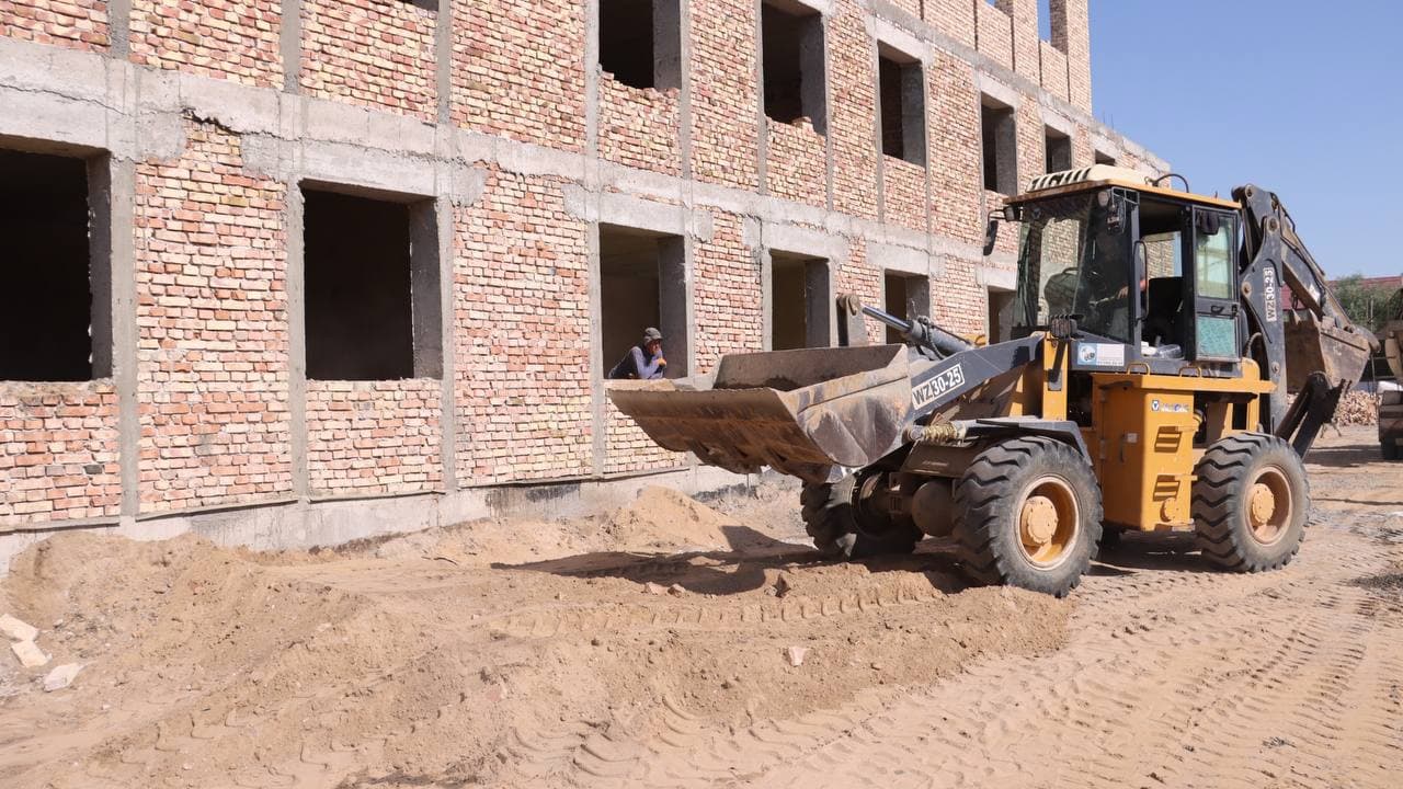 🏫A new additional building is being constructed for School No. 12 in the city of Nukus