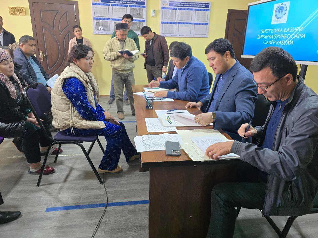 Yangiyer shahrida Energetika vazirligining sayyor qabuli o‘tkazildi