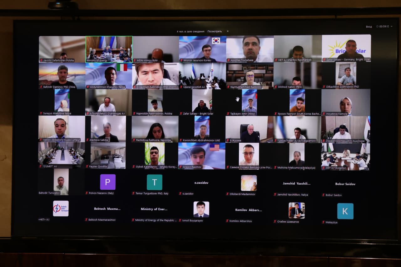 Energetika vazirining yoshlar bilan muloqoti bo‘lib o‘tdi