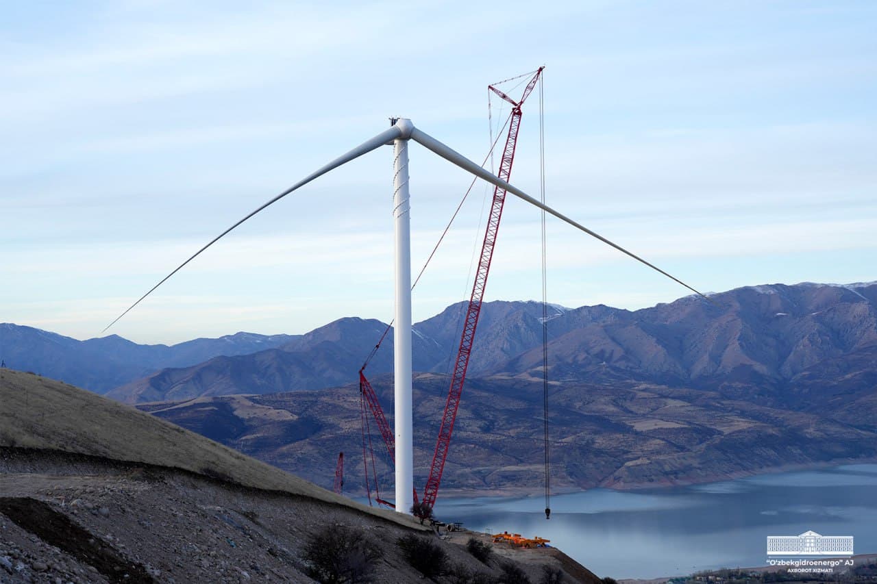 Бўстонлиқ туманида 20 МВт қувватли шамол электр станцияси қурилмоқда