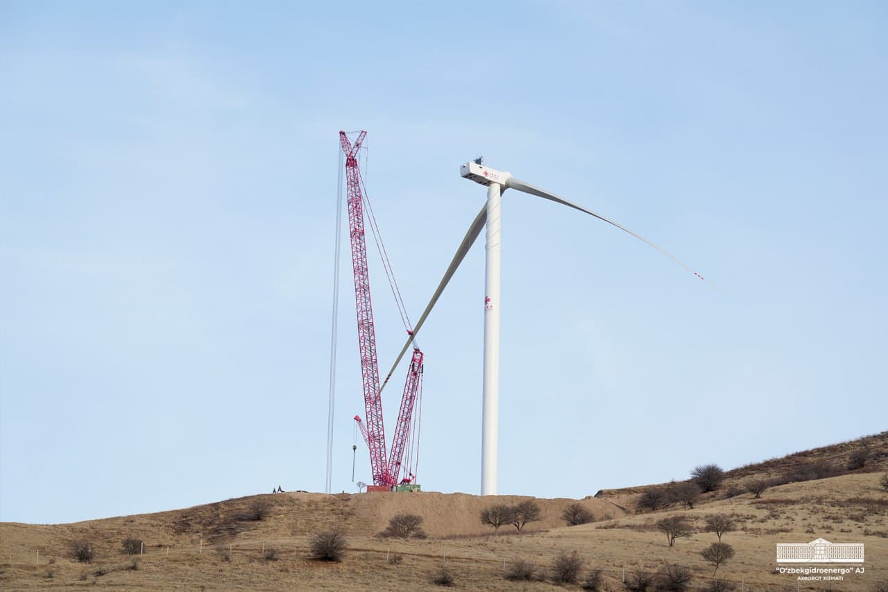 Бўстонлиқ туманида 20 МВт қувватли шамол электр станцияси қурилмоқда