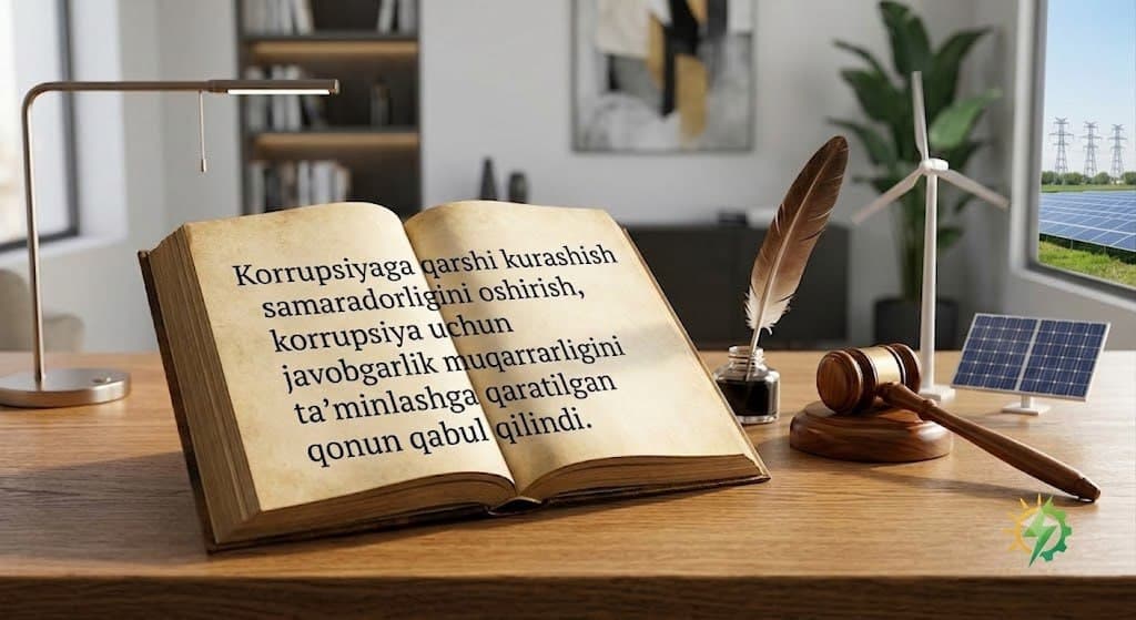 Korrupsiyaga qarshi kurashish samaradorligini oshirish, korrupsiya uchun javobgarlik muqarrarligini taʼminlashga qaratilgan qonun qabul qilindi