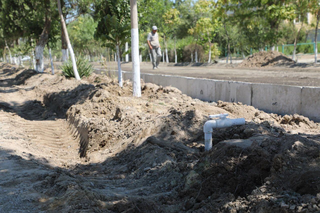 Тахиатош туманида кенг кўламли ишлар амалга оширилмоқда