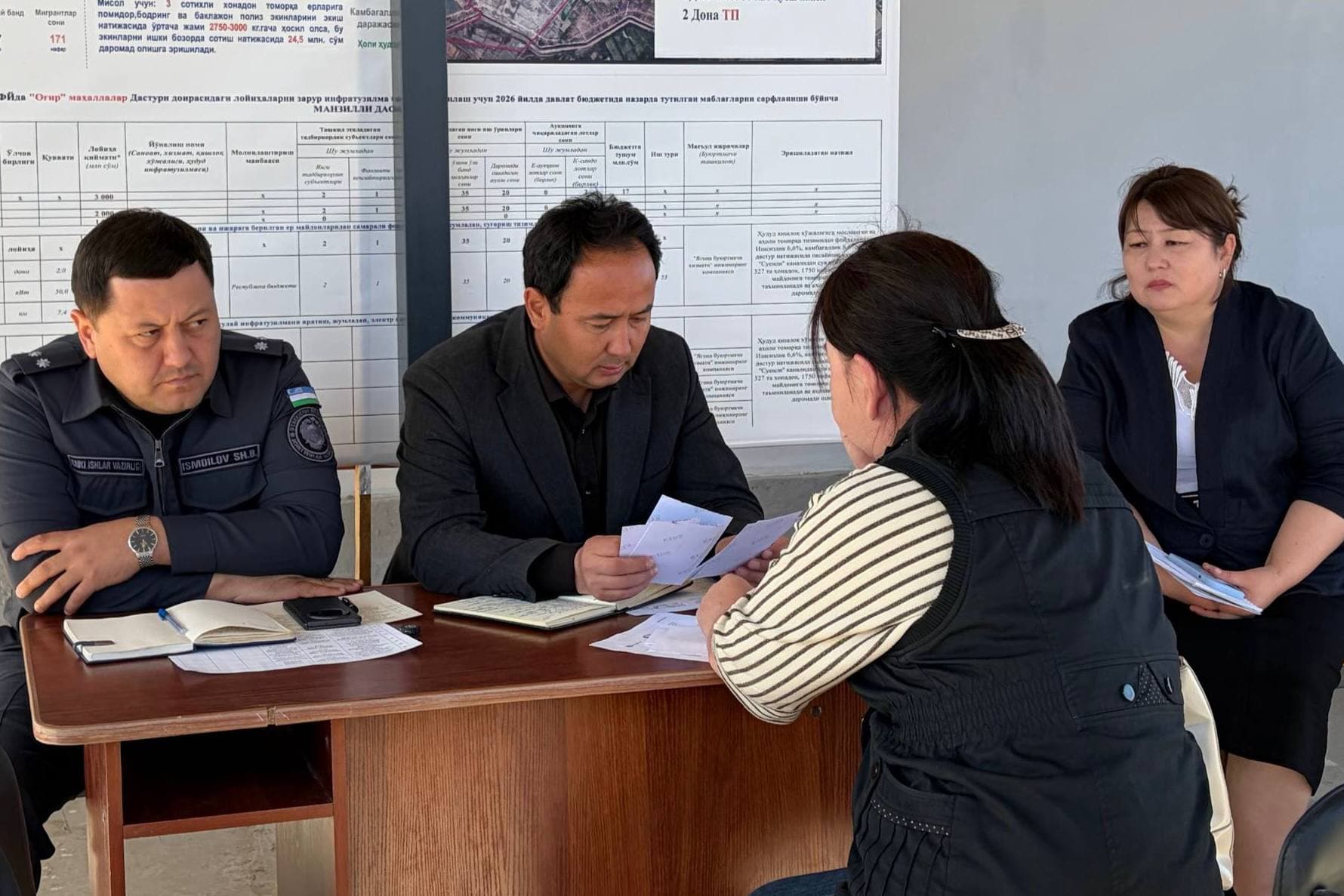 Taxiatosh tumanida navbatdagi shaxsiy qabul o‘tkazildi