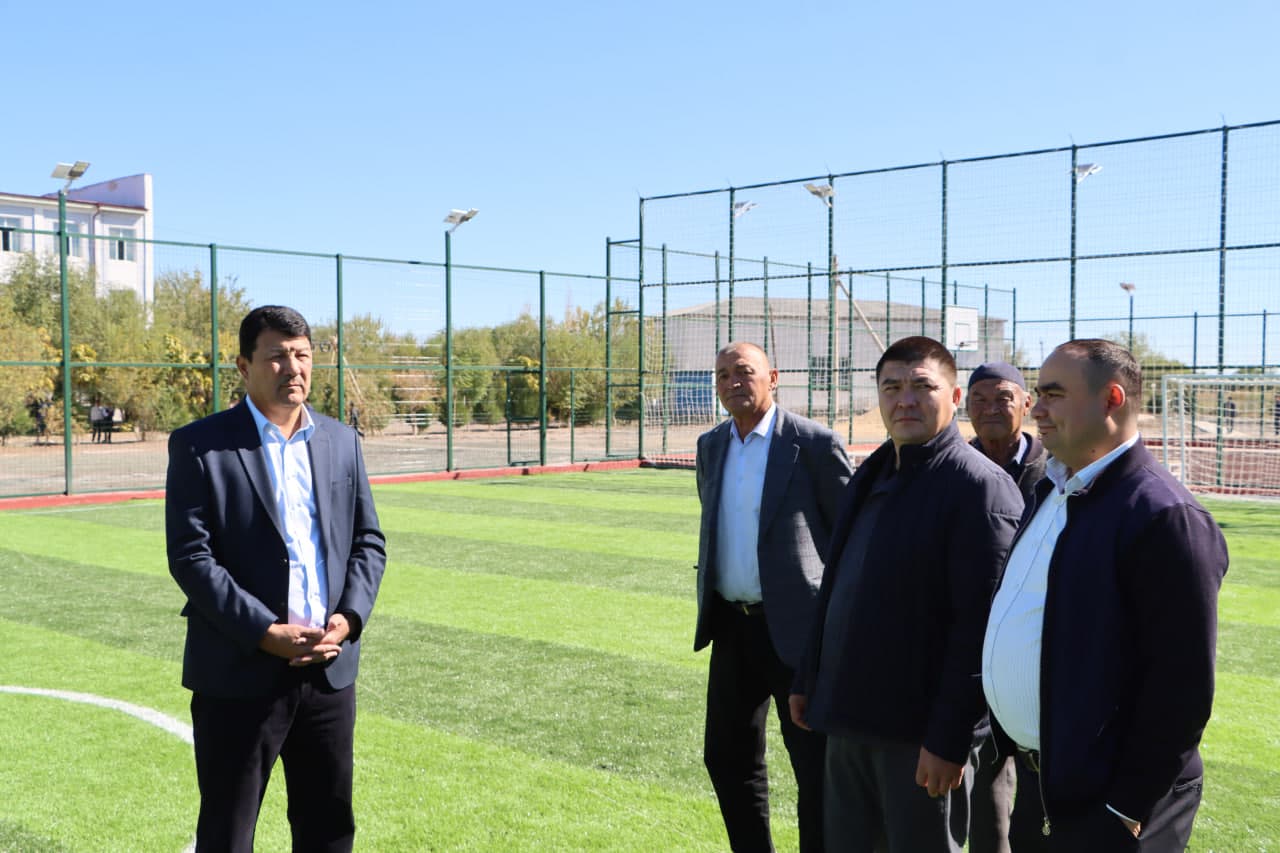 В сельском сходе граждан "Кырантау" сдана в эксплуатацию новая современная спортивная площадка.