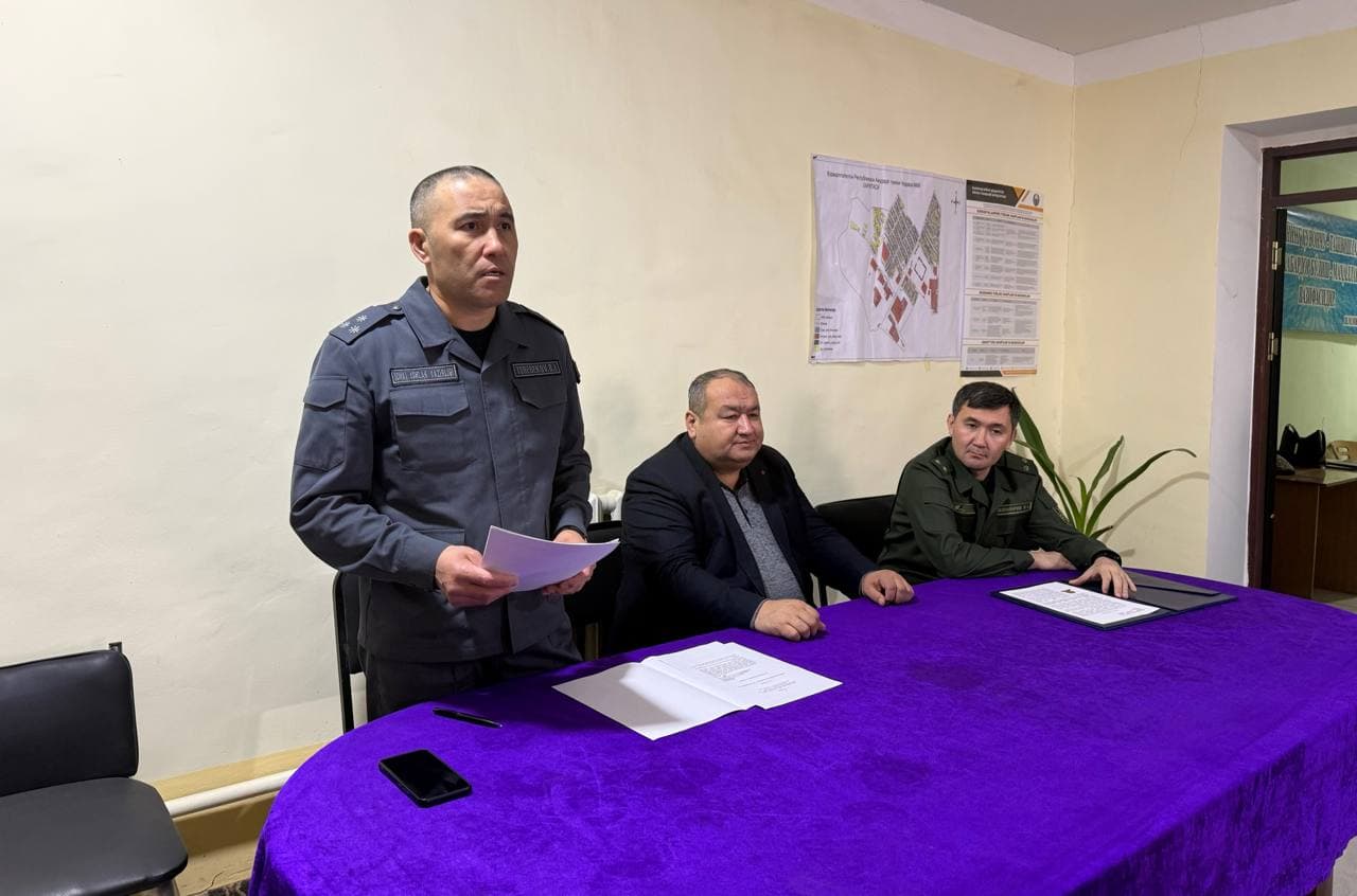 Qoraqalpog'iston Respublikasi Ichki ishlar vaziri Baxtiyar Torebekov Amudaryo tumanida bo'ldi
