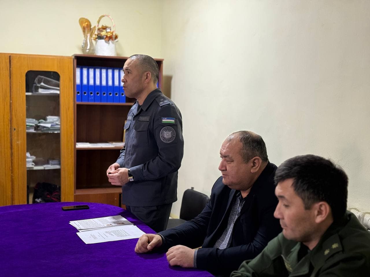 Qoraqalpog'iston Respublikasi Ichki ishlar vaziri Baxtiyar Torebekov Amudaryo tumanida bo'ldi