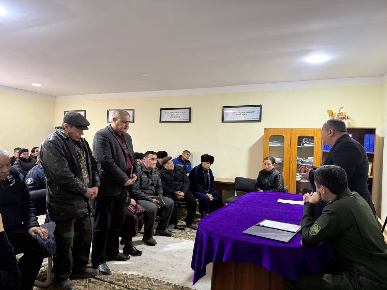 Qoraqalpog'iston Respublikasi Ichki ishlar vaziri Baxtiyar Torebekov Amudaryo tumanida bo'ldi