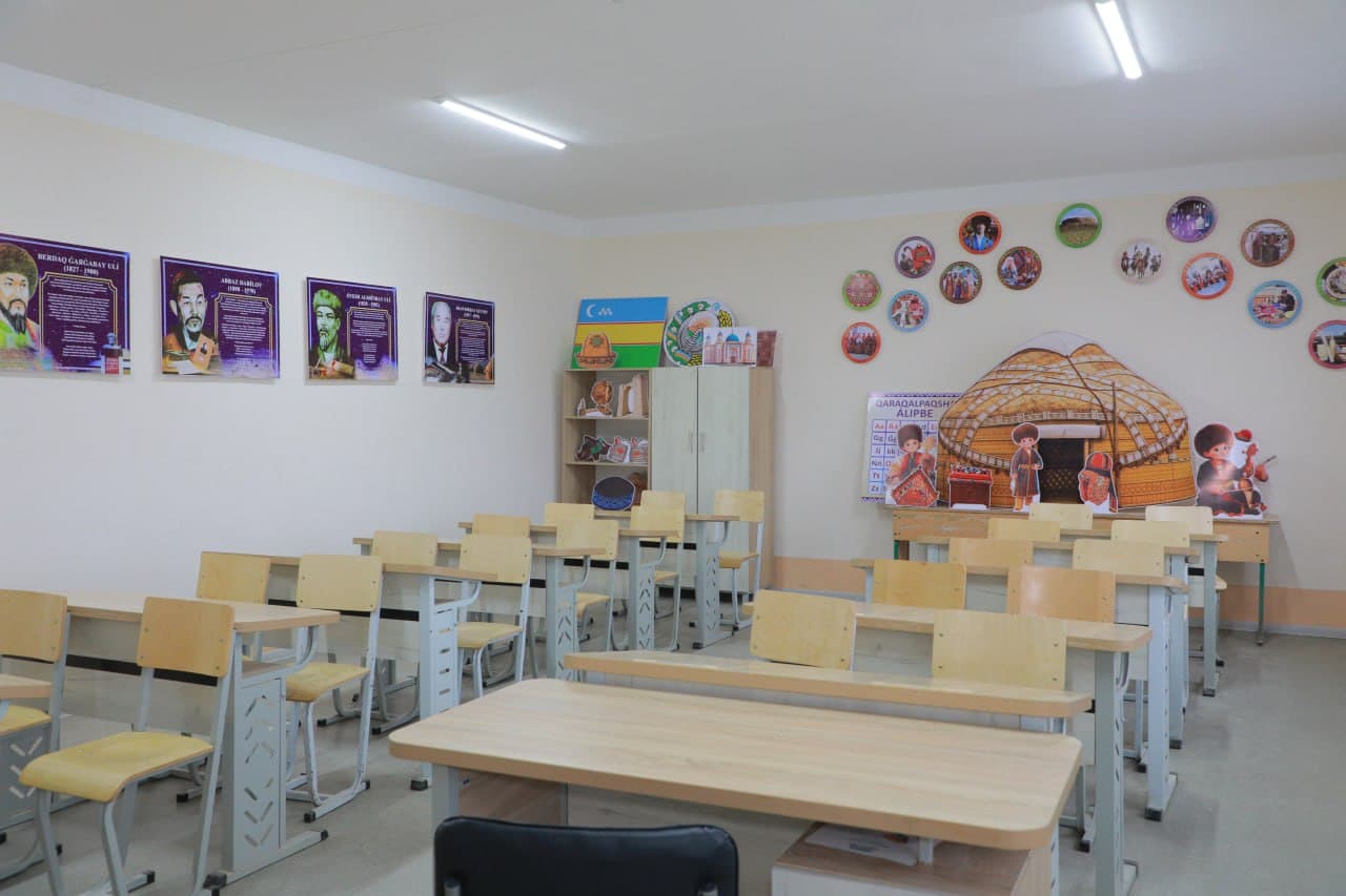 Ámiwdárya rayonındaǵı 68-sanlı mektepte zamanagóy qosımsha imarat paydalanıwǵa tapsırıldı