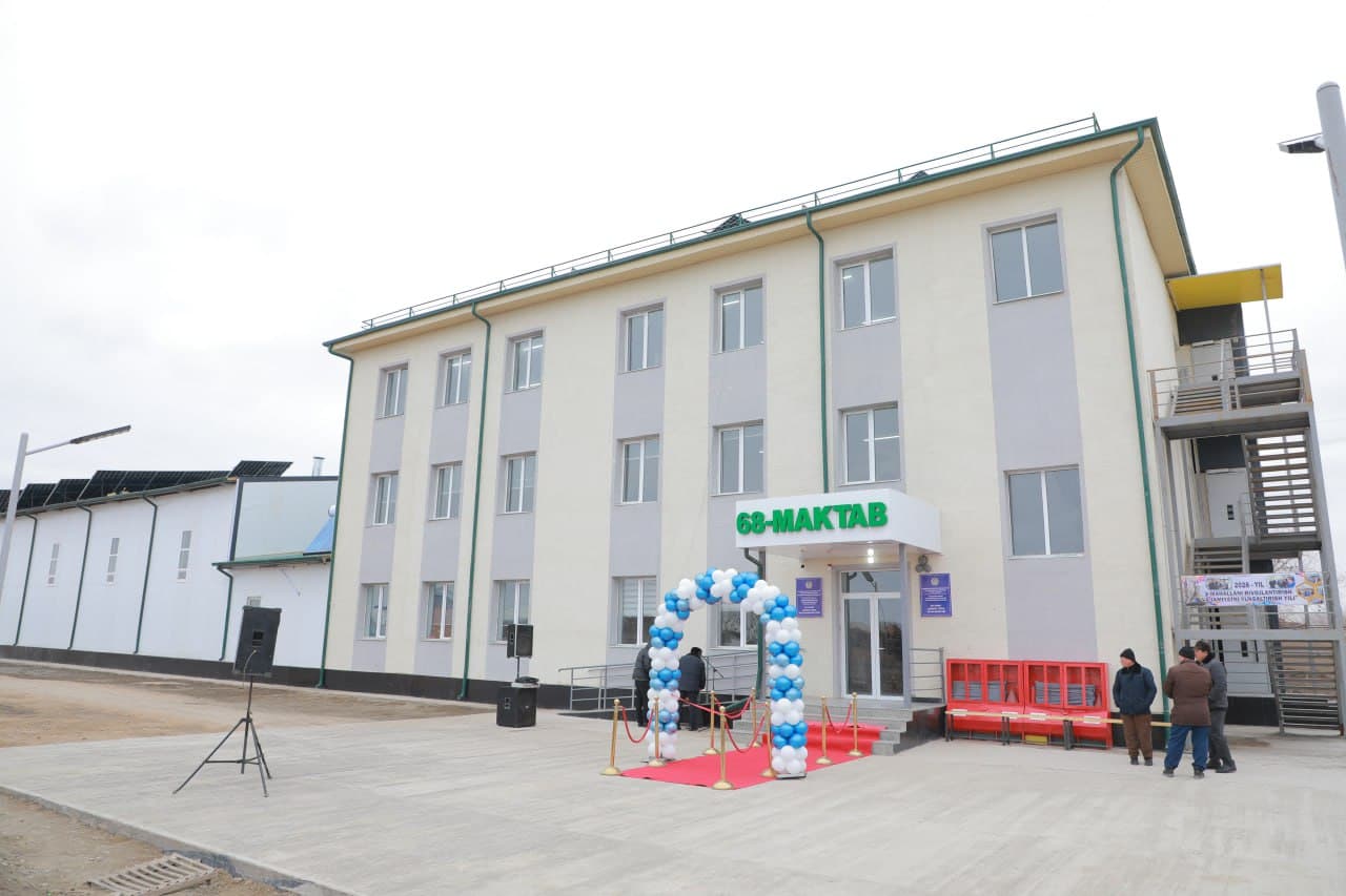 Ámiwdárya rayonındaǵı 68-sanlı mektepte zamanagóy qosımsha imarat paydalanıwǵa tapsırıldı