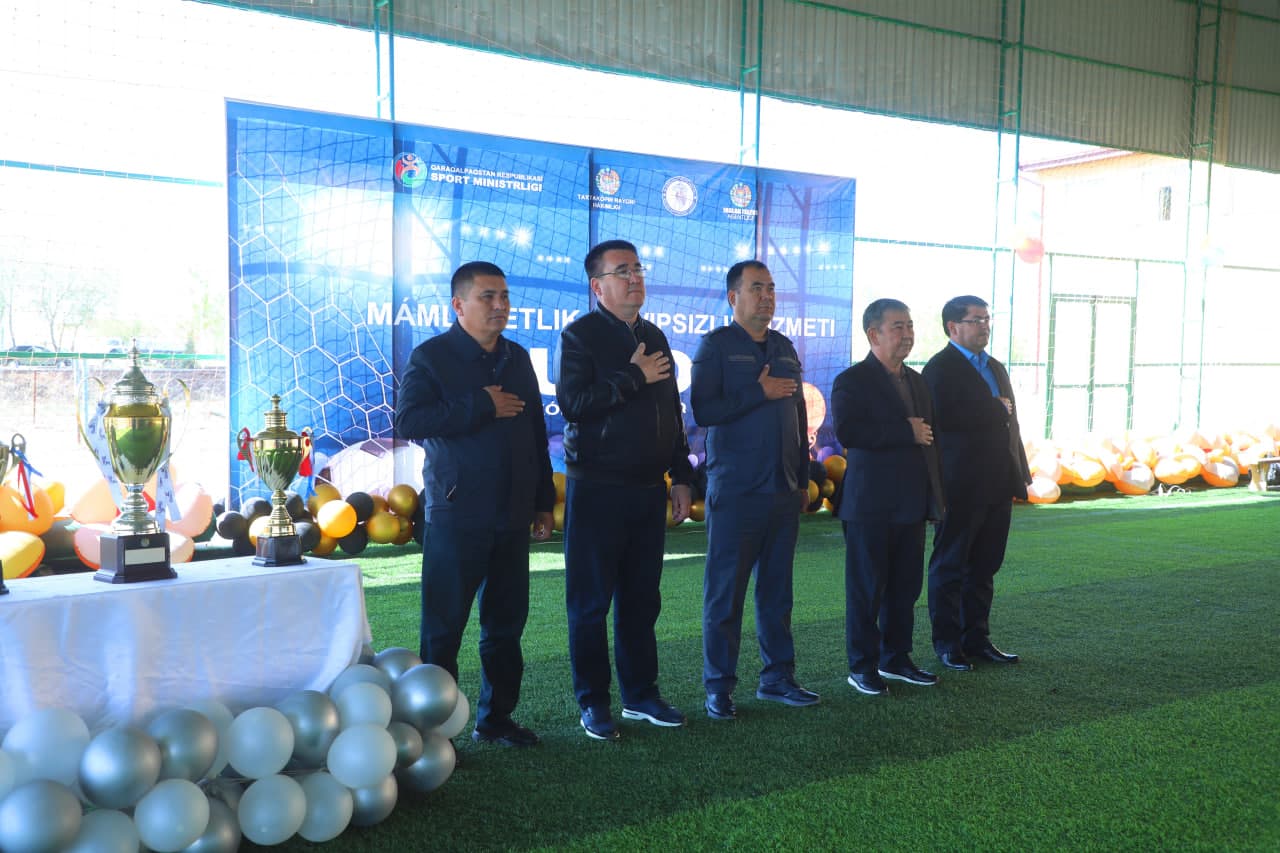 Taxtako‘pir tumanida futbol bo‘yicha "Davlat xavfsizlik xizmati kubogi" o‘yinlariga start berildi
