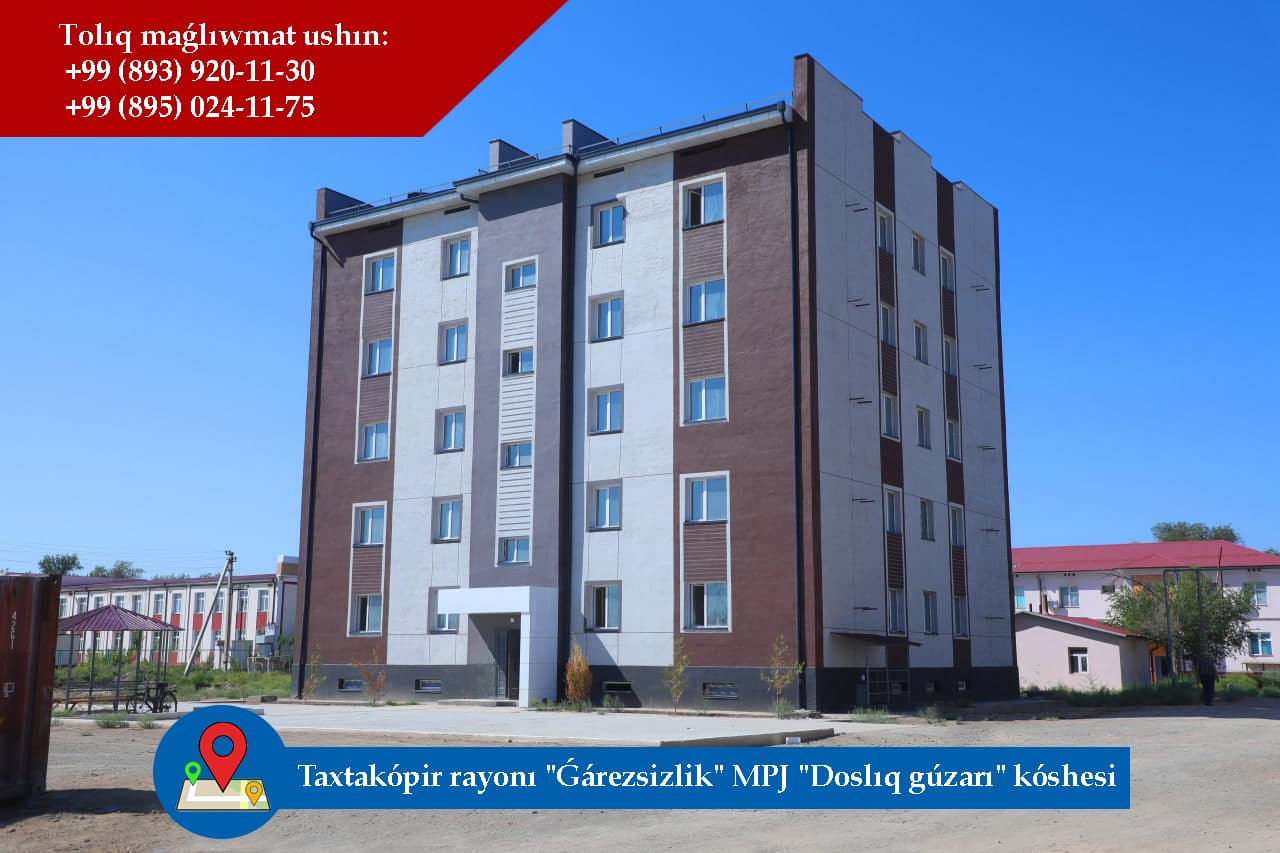 🌟 Taxtako‘pir tumanida yangi ko‘p qavatli turar joylar sotuvda!