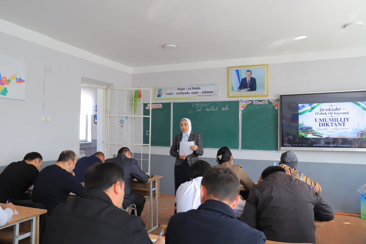 Qo‘shtepa tumanida yoshlar yetakchilari o‘rtasida “Umummilliy diktant” tashkil etildi