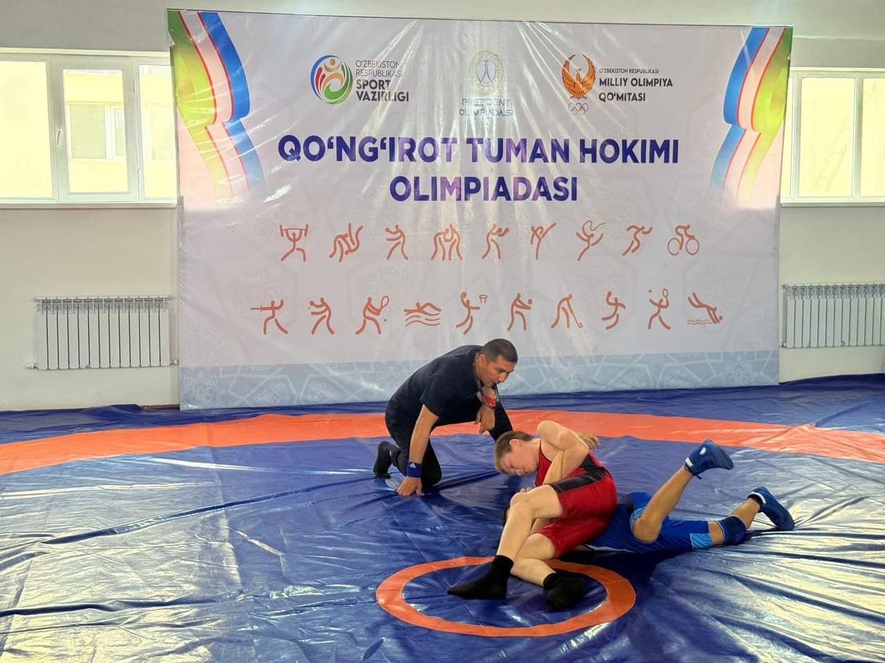 "Yangi O‘zbekiston Olimpiya cho‘qqilari," ya’ni "Prezident Olimpiadasi" sport musobaqalarining Qo‘ng‘irot tumani hokimi olimpiadasi bosqichi davom etmoqda