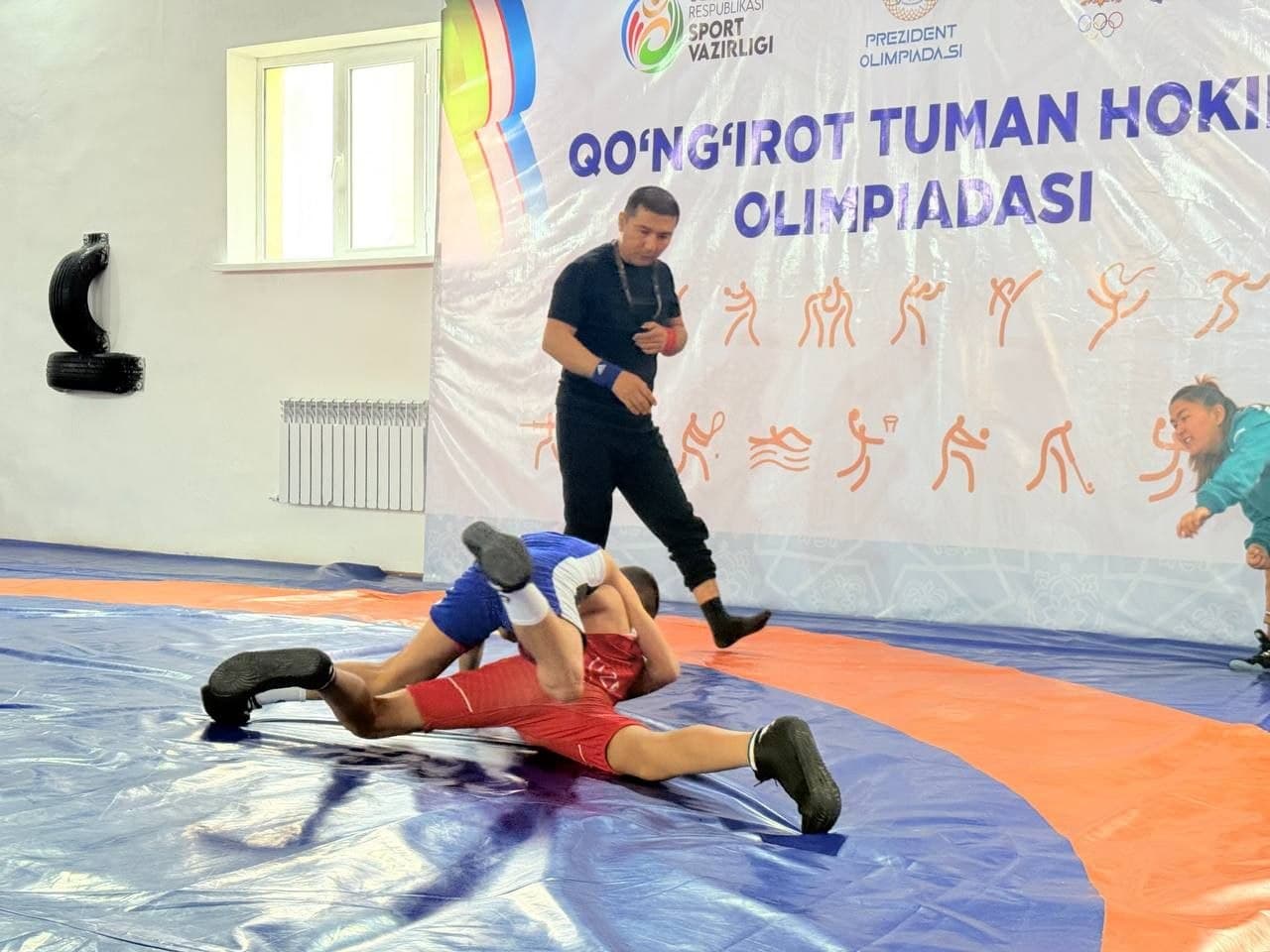 "Yangi O‘zbekiston Olimpiya cho‘qqilari," ya’ni "Prezident Olimpiadasi" sport musobaqalarining Qo‘ng‘irot tumani hokimi olimpiadasi bosqichi davom etmoqda