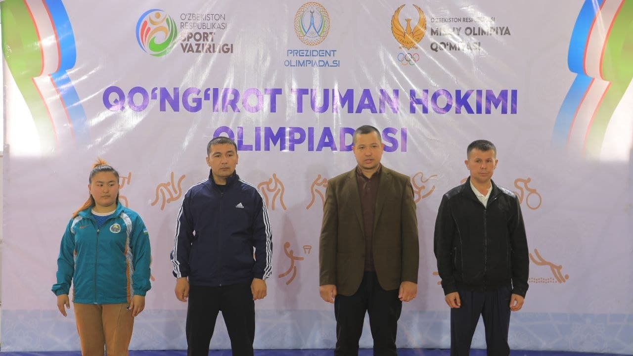 "Yangi O‘zbekiston Olimpiya cho‘qqilari," ya’ni "Prezident Olimpiadasi" sport musobaqalarining Qo‘ng‘irot tumani hokimi olimpiadasi bosqichi davom etmoqda