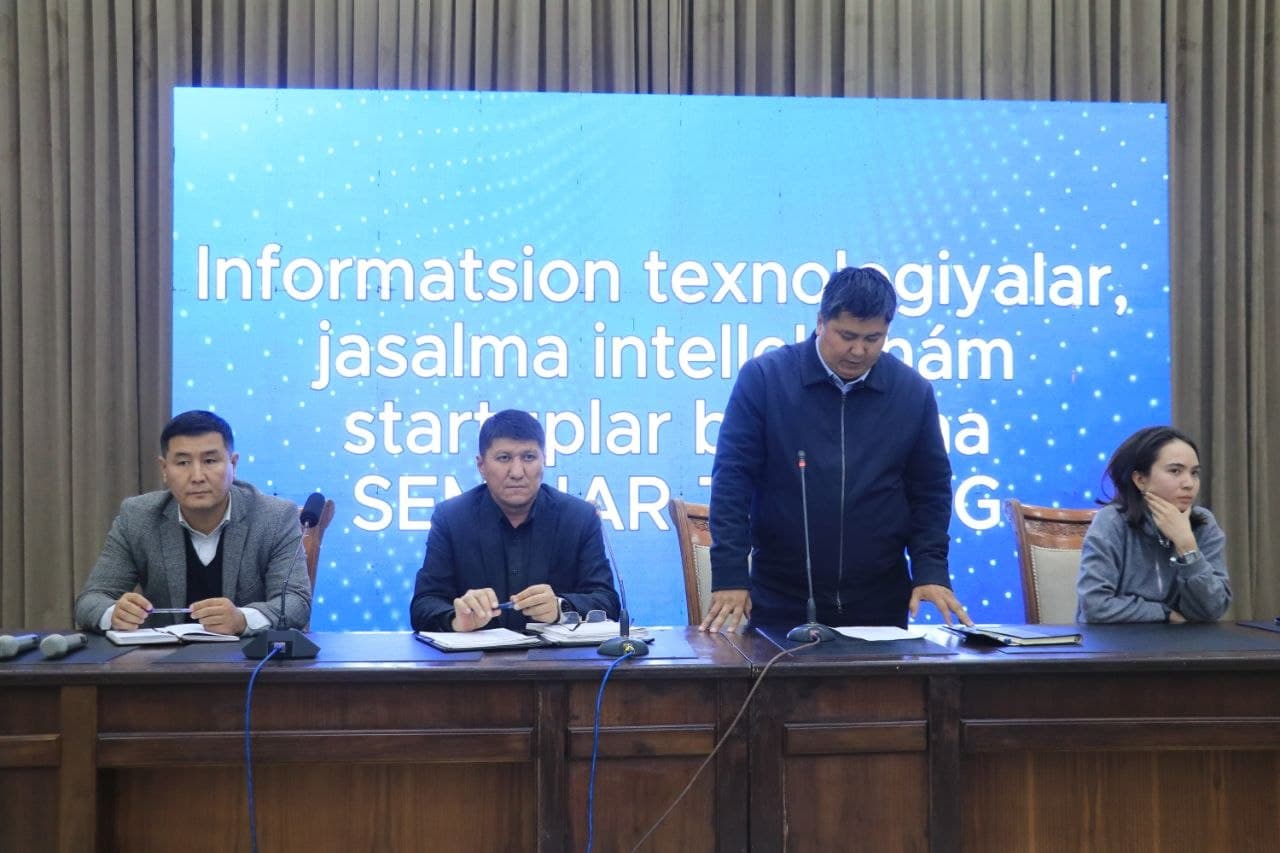 QO‘NG‘IROT TUMANIDA SUN’IY INTELLEKT VA STARTAPLAR BO‘YICHA SEMINAR-TRENING TASHKIL ETILDI