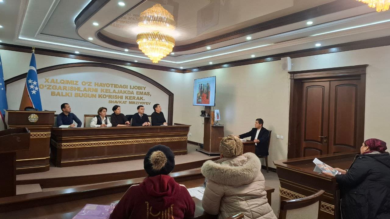 “Eng yaxshi ijtimoiy loyihalar” tanlovining tuman bosqichi o'tkazilmoqda