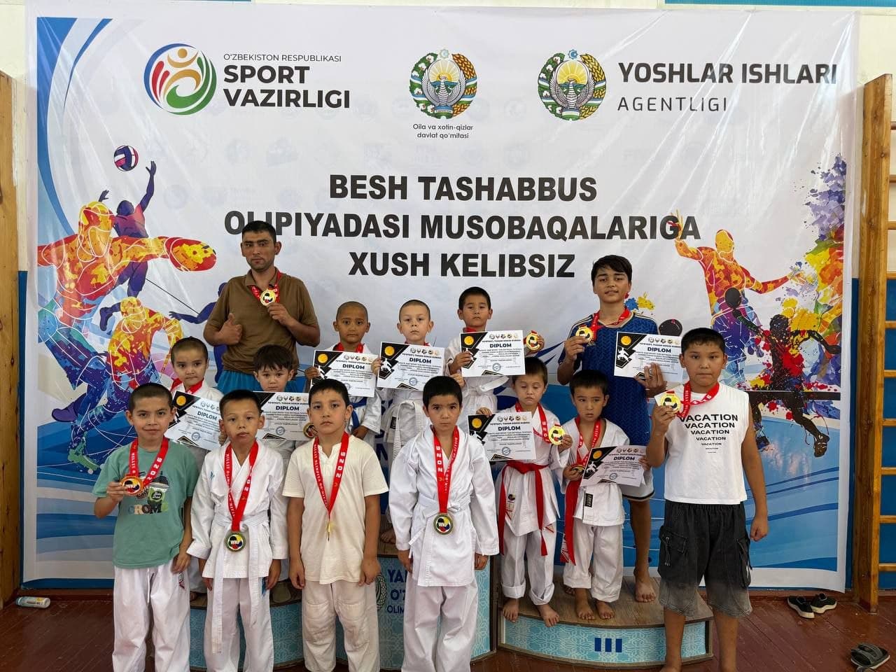 TO‘RTKO‘L TUMANI SPORT MAKTABIDA KARATE WKF BO‘YICHA HOKIM KUBOGI MUSOBAQASI BO‘LIB O‘TDI