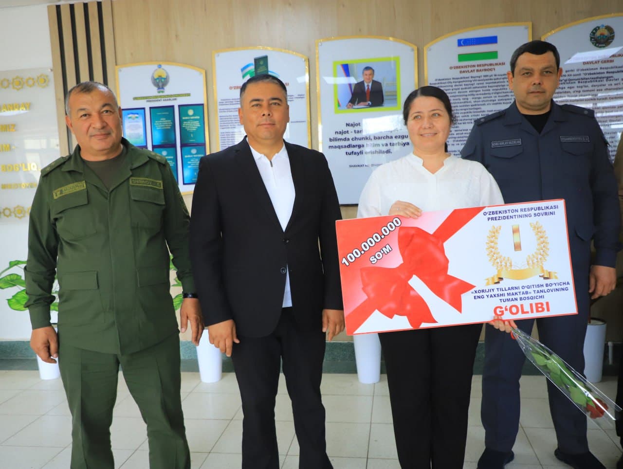 “Xorijiy tillarni o‘qitish bo‘yicha eng yaxshi maktab” tanlovining tuman bosqichi g'oliblari taqdirlandi