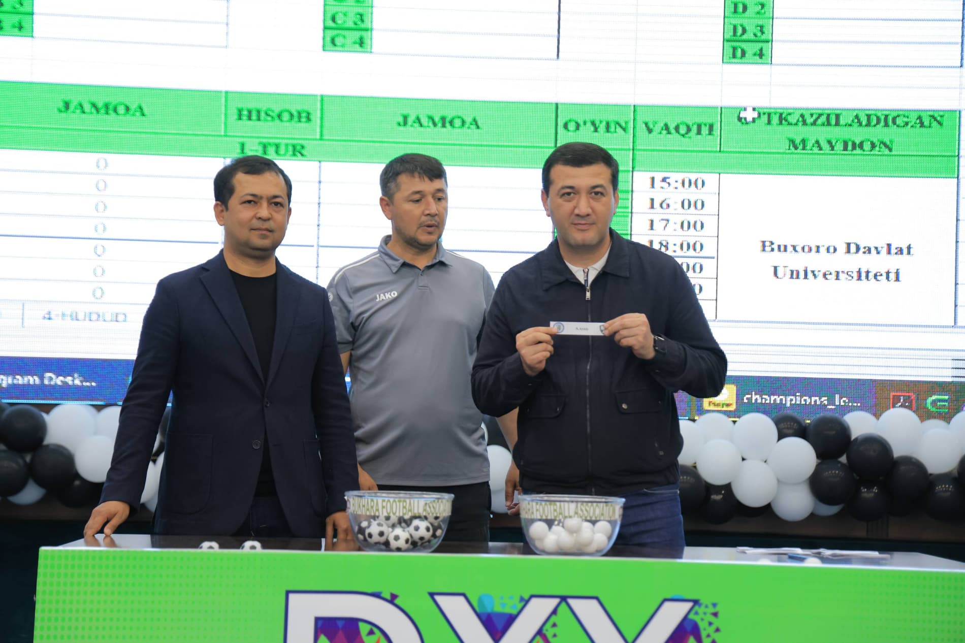 DXX kubogi: Buxoro shahar bosqichiga qur'a tashlandi