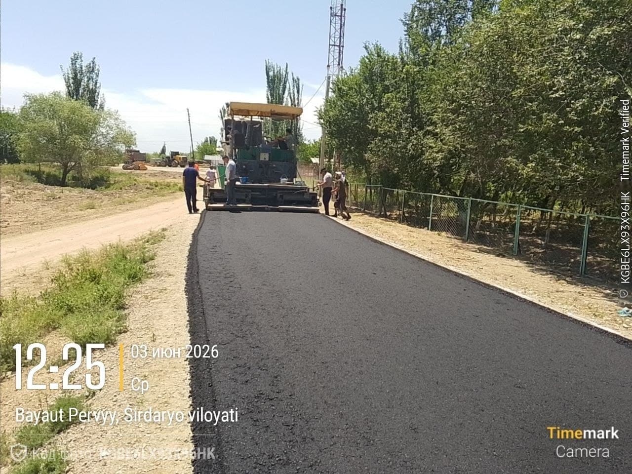 Navbahor mahallasida asfaltlash ishlari davom etmoqda