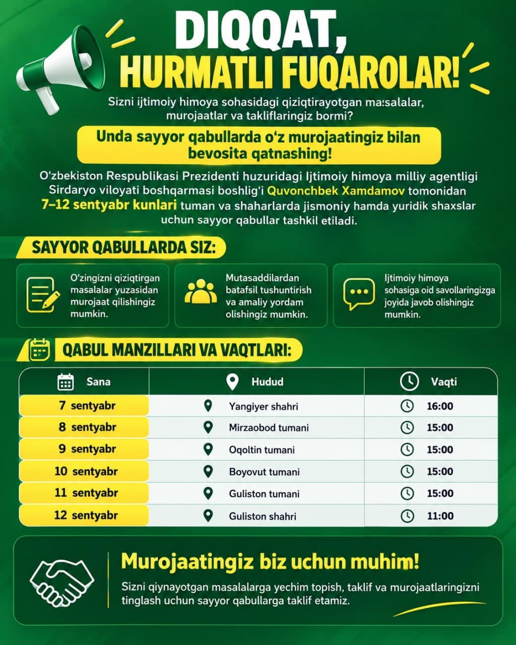 DIQQAT, HURMATLI FUQAROLAR!