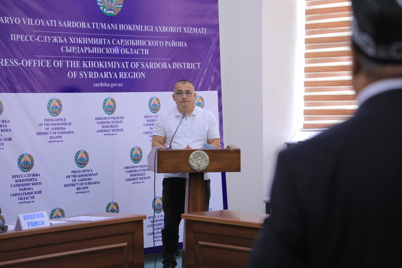 VII chaqiriq Xalq deputatlari Sardoba tuman Kengashining navbatdagi yigirma sakkizinchi sessiyasi bo‘lib o‘tdi.