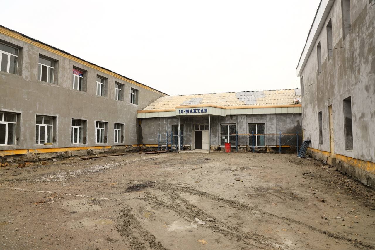 Buxoro tumani: Yangi turmush mahallasidagi 10-sonli umumta’lim maktabi mukammal ta’mirlanmoqda