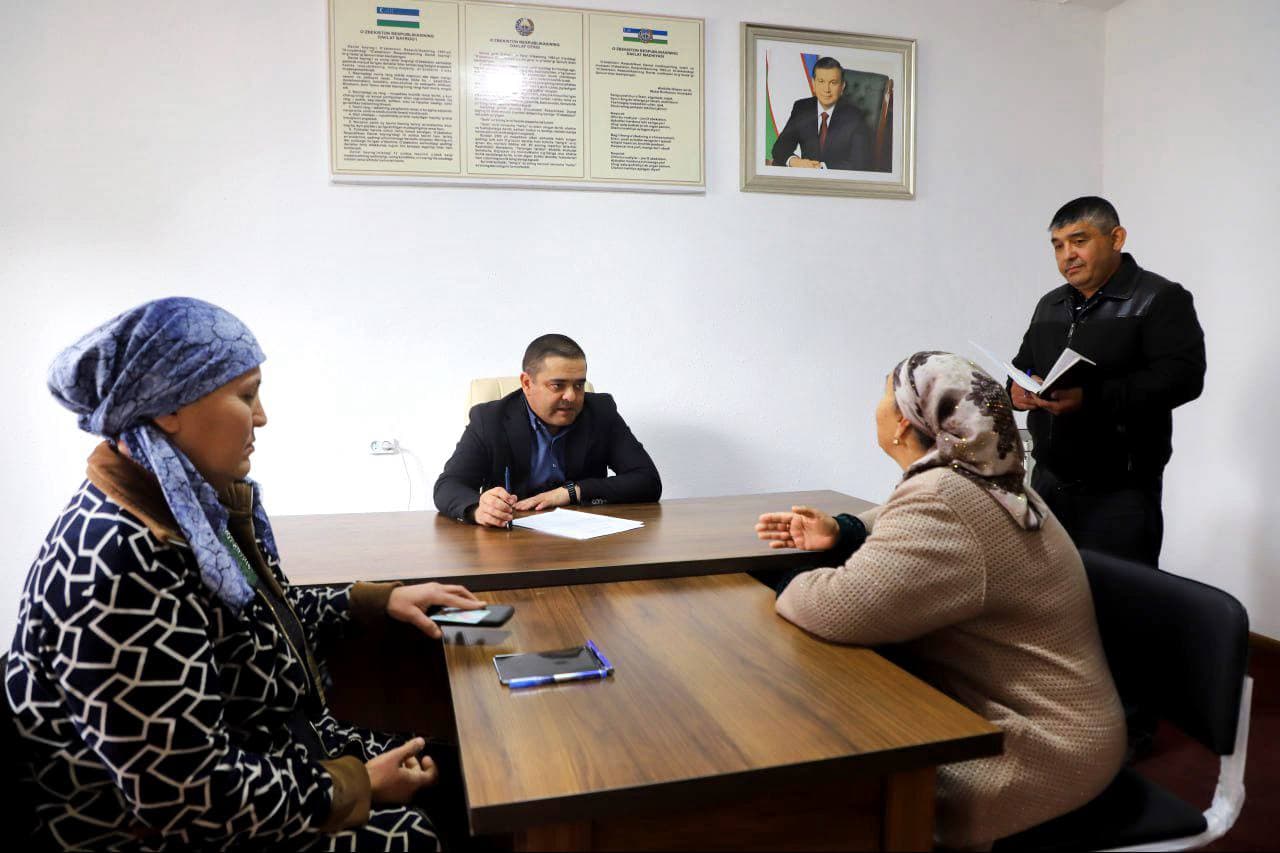 Kulonxona mahallasida sayyor qabul: fuqarolar murojaatlari tinglandi